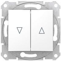 Выключатель жалюзи без рамки Schneider Electric Sedna 2-кл. белый картинка